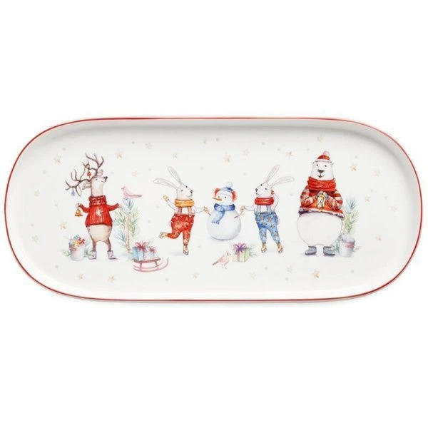 Блюдо 34*14,5см фарфор Winter Story овальное (12)