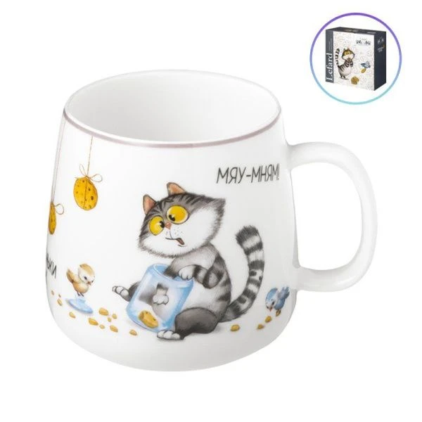 Кружка 450мл фарфор Счастье есть (24)