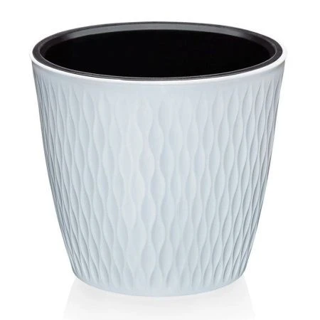 Кашпо 1,1л пластик Kerama белый (54)