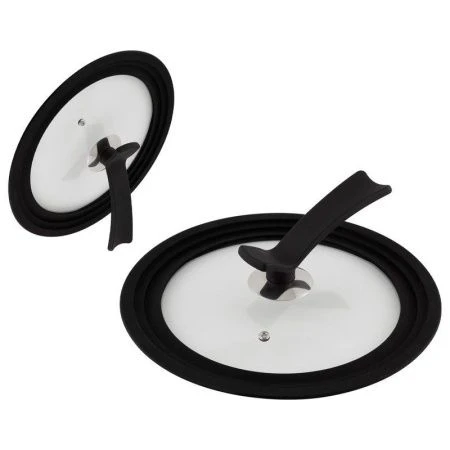 Крышка универсальная 24/26/28см стеклянная с силиконовым ободком VETRO-SPECIAL (8)