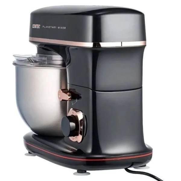 Миксер планетарный пластик Centek CT-1139 черный 1300Вт, нерж.чаша 5,1л, 6 скоростей