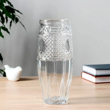 Ваза для цветов 26см стекло ФЛОРА (6)