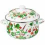 Кастрюля 3,6л эмаль ФРУКТОВАЯ КОРЗИНА с крышкой 22см, выс.13см (6)
