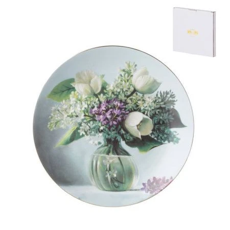 яяяТарелка декоративная фарфор 20,5см (36)