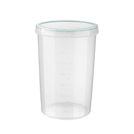 Контейнер пищевой 1,5л 12,5*18см пластик ВИНТАЖ с завинчивающейся крышкой h180мм (12)