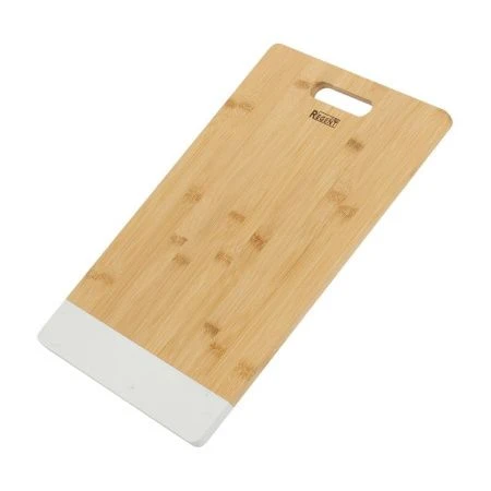 Доска разделочная 39.5*26*1,2см бамбук Bamboo прямоугольная с мрамор.вставкой белой 93-BM-9-01 (12)