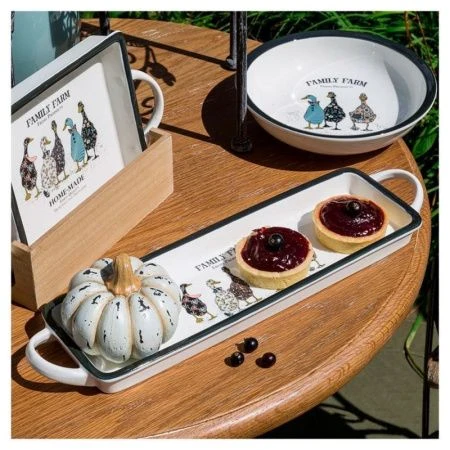 Блюдо 42*12*3,5см фарфор Family Farm прямоугольное (16)