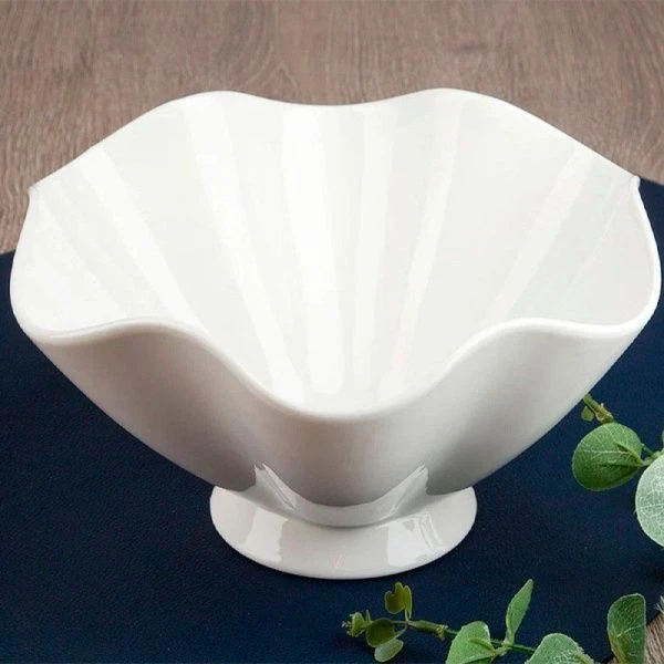 Салатник 20,5*17*11см фарфор МАРШМЕЛЛОУ на ножке (5/20)