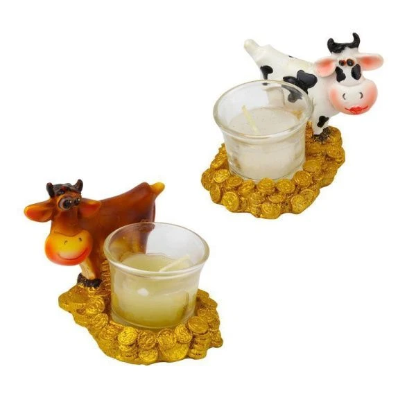 Подсвечник полистоун Корова / Бык (4 вида) (96)