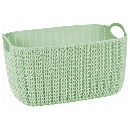 Корзина для хранения 4л 130*170*240мм пластик ВЯЗАНИЕ Фисташковый  (12)
