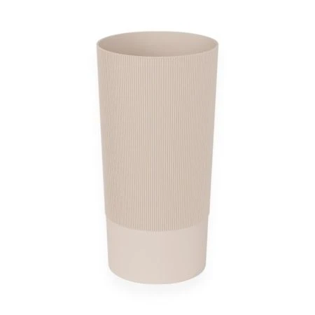 Ваза для цветов 40см 9,85л пластик ВЕРСАЛЬ бежевая (под срезку) d20см (8)