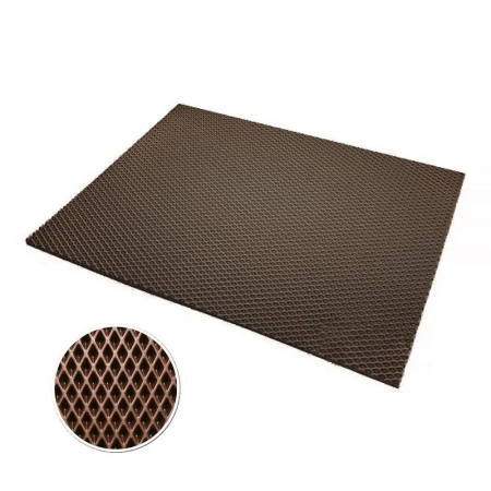 Коврик ячеистый 67*82см ЭВА РОМБЫ коричневый (10)