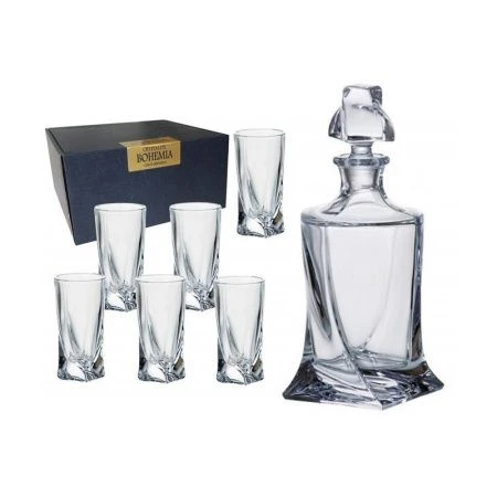 Набор для ликера 7пр (графин 500мл, стаканы 50мл 6шт) стекло КВАДРО 99999/9/99А44/457 13215/21745