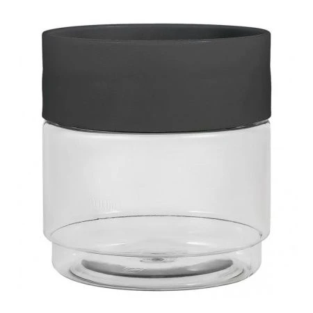 Банка для сыпучих продуктов 500мл пластик Asti черный (24) 221102630/02