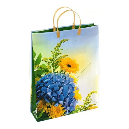 Пакет с пластиковой ручкой 32*42*10см Весенний букет 22-175 (20/200)