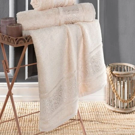 яяяПолотенце 70*140 бамбук Karna ARMOND (Бежевый) 500гр