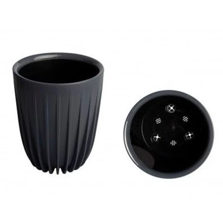 Горшок цветочный 3,3л 17*20,5см пластик СИГМА с вкладкой антрацит (9)