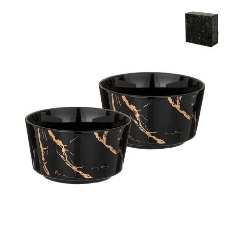 Салатники набор 2пр 11,5см фарфор FANTASY черный 11,5*6,5см (24)