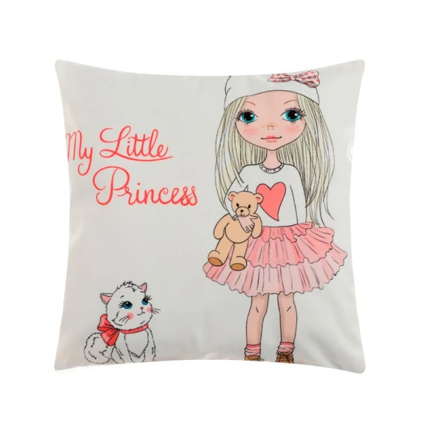 Наволочка декоративная 40*40см велюр Девичьи истории Принцесса