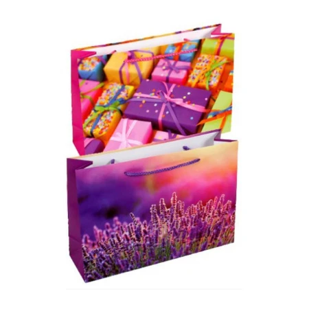 Пакет бумажный 30*21*9см Цветочный микс 17/F116 (12/144)