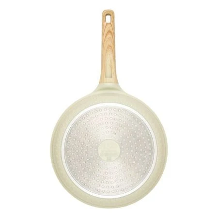 Сковорода 26см h5,9см алюминий АП RAN ручка soft-touch имит. дерева, индукция бежевая (6)