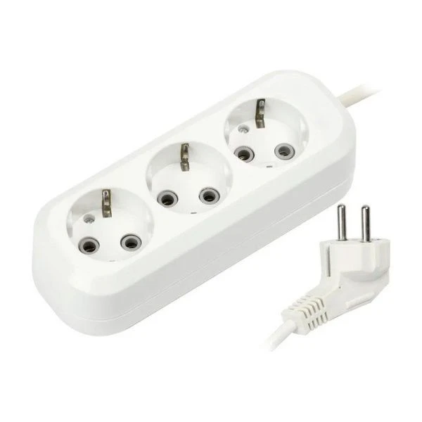 Удлинитель с заземлением 3 гнезда 5м 16А/3,5кВт ПВС3х1,0  Smartbuy SBE-16-3-05-Z (40)