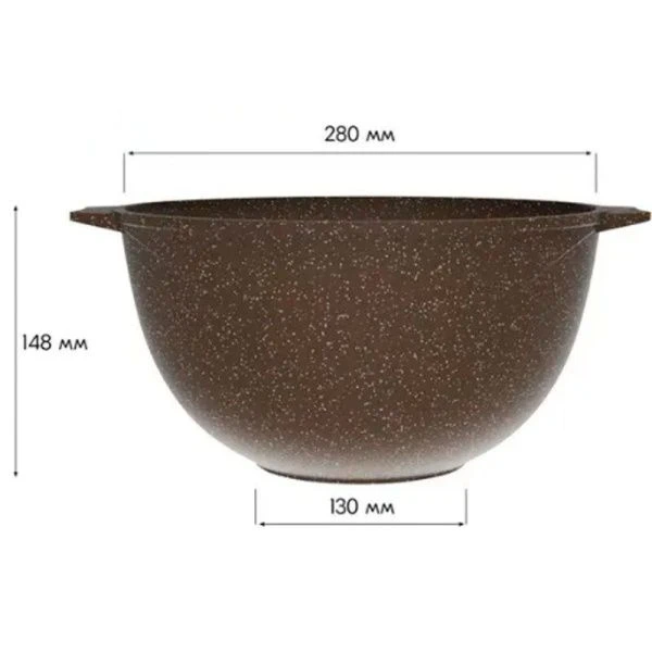 Казан для плова 6л алюминий АП ГРАНИТ BROWN (3)