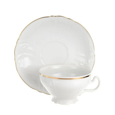 Чайный набор 2пр фарфор ЗОЛОТАЯ ОТВОДКА Бернадотт на 1 персону 205мл