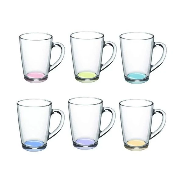 Кружка 300мл стекло Капучино ЛАК МИКС NEW (20)