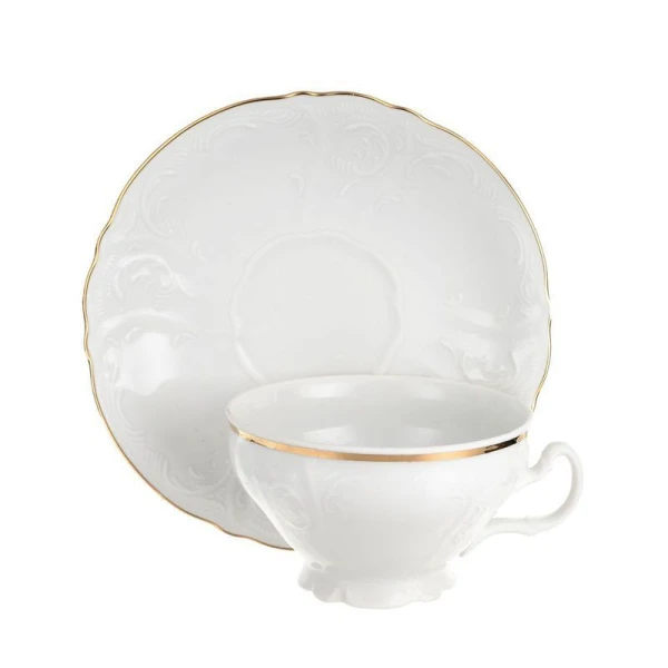Чайный набор 2пр фарфор ЗОЛОТАЯ ОТВОДКА Бернадотт на 1 персону 205мл