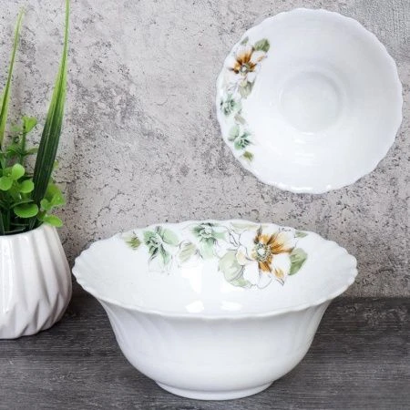 Салатник 300мл 12,5см стеклокерамика ГРАФИЧЕСКИЕ ЦВЕТЫ LHBW-50XN (7364) (6/72)