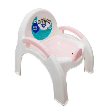 Горшок детский стульчик 305*295*300мм пластик розовый/светло-розовый (6)