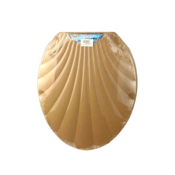 Сиденье на унитаз 45*37*3,8см пластик РАКУШКА кофейный 1022 (12)