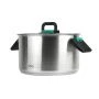 Кастрюля 3,8л нерж.сталь ИЗУМРУД стекл.крышка с силикон.ободком 20см индукц.дно LR02-243 (4)