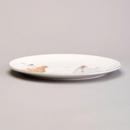 Блюдо 31,5*25,5*3см керамика FUNNY HENS овальное (12)