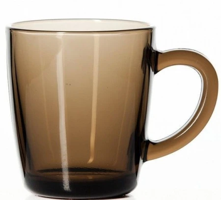 Кружка 350мл стекло БРОУНЗ БЕЙСИК дымка (12)