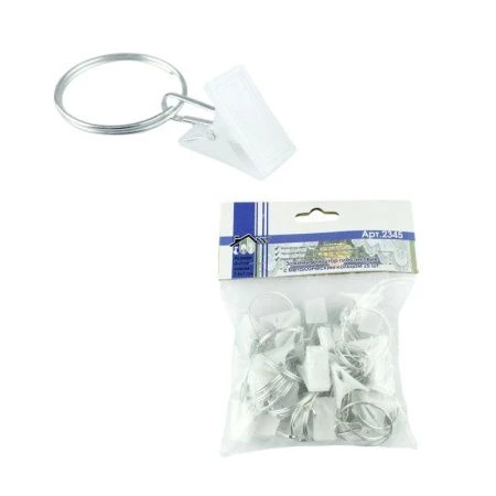 Зажим для штор набор пластик 25шт (30)  2038/ SZ1