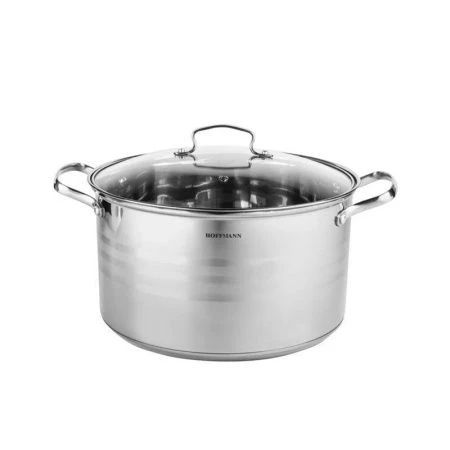 Кастрюля 10л 26см нерж.сталь со стекл.крышкой 5-ти сл.капс.дно (4)