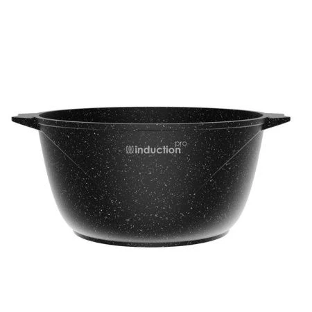 Кастрюля 4л алюминий АП ГРАНИТ BLACK INDUCTION PRO стекл.крышка 24см индукция (5)