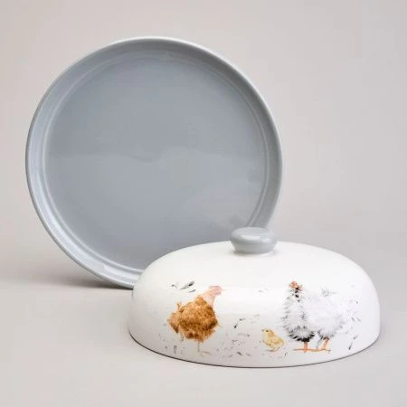 Блюдо для блинов 23,5*10см керамика FUNNY HENS (12)