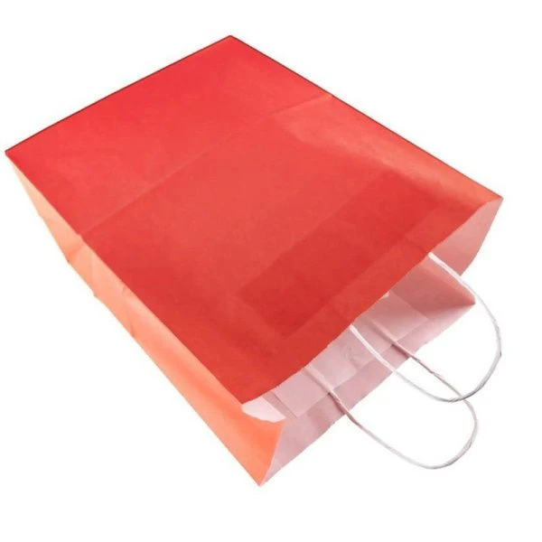 Пакет бумажный с кручеными ручками 24*28*14см красный (300) Пакет бумажный с кручеными ручками 24*28*14см красный (300)