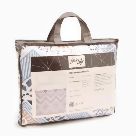 Покрывало евро 200*210±5 микрофайбер 100% п/э LoveLife Mosaic