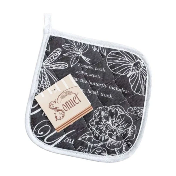 Прихватка рогожка ВЕРСАЛЬ ЧЕРНЫЙ LeSonnet арт. 3