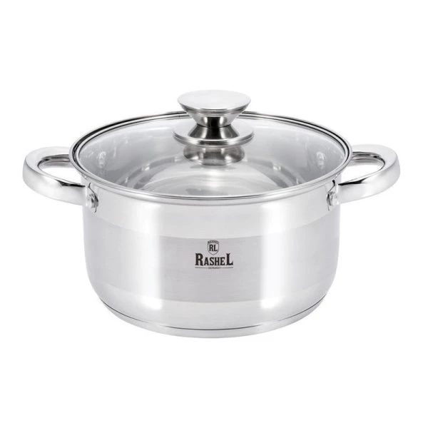 Кастрюля 2,6л нерж.сталь БЕРТА со стекл.крышкой 18*11см (4)