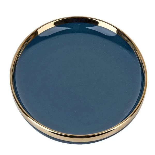 Тарелка мелкая 25,5см фарфор Royal line. Midnight Blue (24)