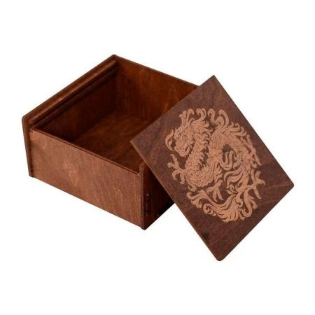 Шкатулка 12*12*6см дерево Лунный Дракон МБ88-467 ВЫВОД