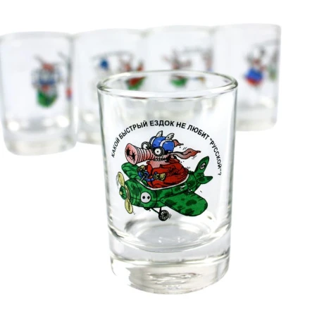 Стопки набор 6шт 50мл стекло ЮМОР