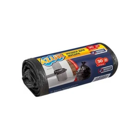 Пакеты для мусора 30л/20шт 6мкм полиэтилен AZUR (60)