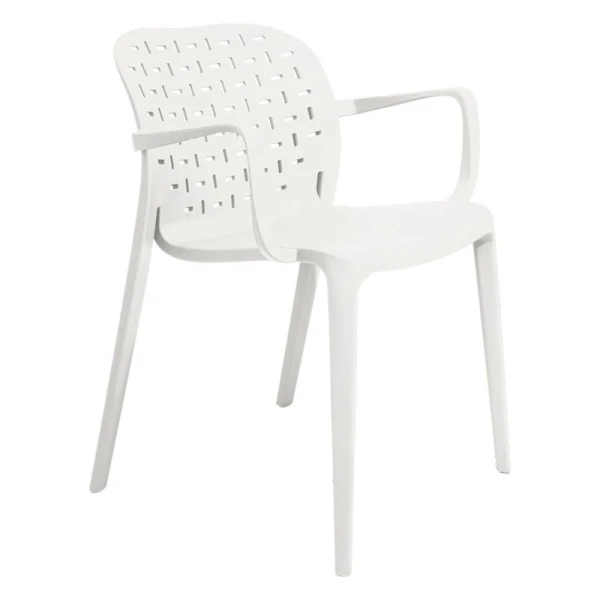 Кресло 52*58*79см пластик Kosmo Ola dom белый нагрузка до 150кг (1)