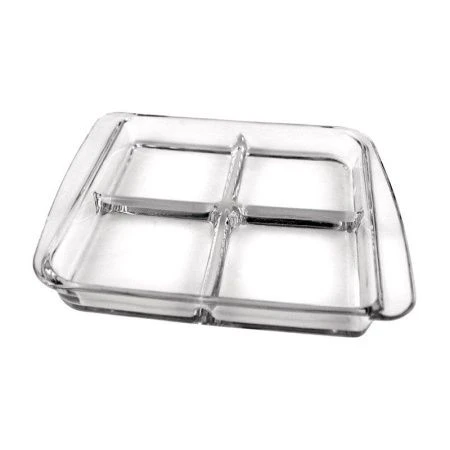 Менажница 4 секции 16*14*4,5см 100мл*4шт стекло Baroque подар.уп. PD1312GCL (12)